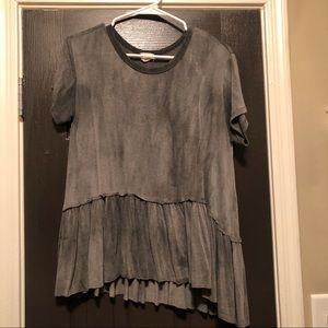 Grey Slouchy Casual Top